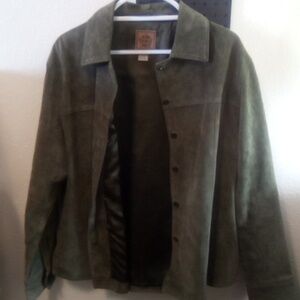 Ami green leather jacket sz xl